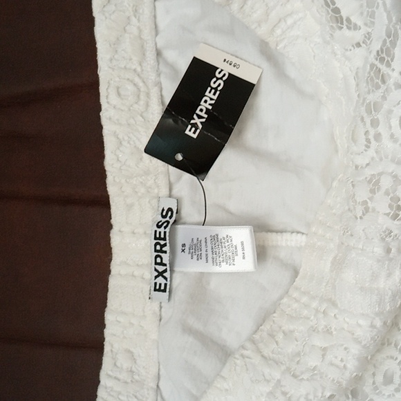 Lace White Shorts Size XS Express - Picture 4 of 4